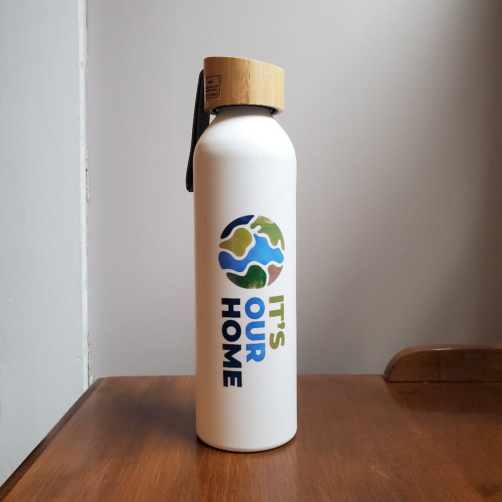 Polyconcept Earth Day Water Bottle - "It's Our Home" - FSC Bamboo Lid